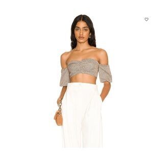 MAJORELLE Brown Crop Top